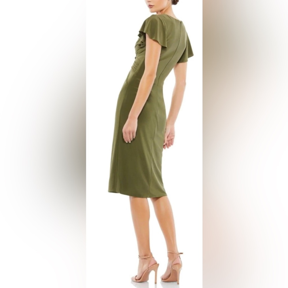 Ieena for MacDugall Jersey Semi-Formal Butterfly Sleeve A-line Midi Dress ZB6 - Picture 5 of 8